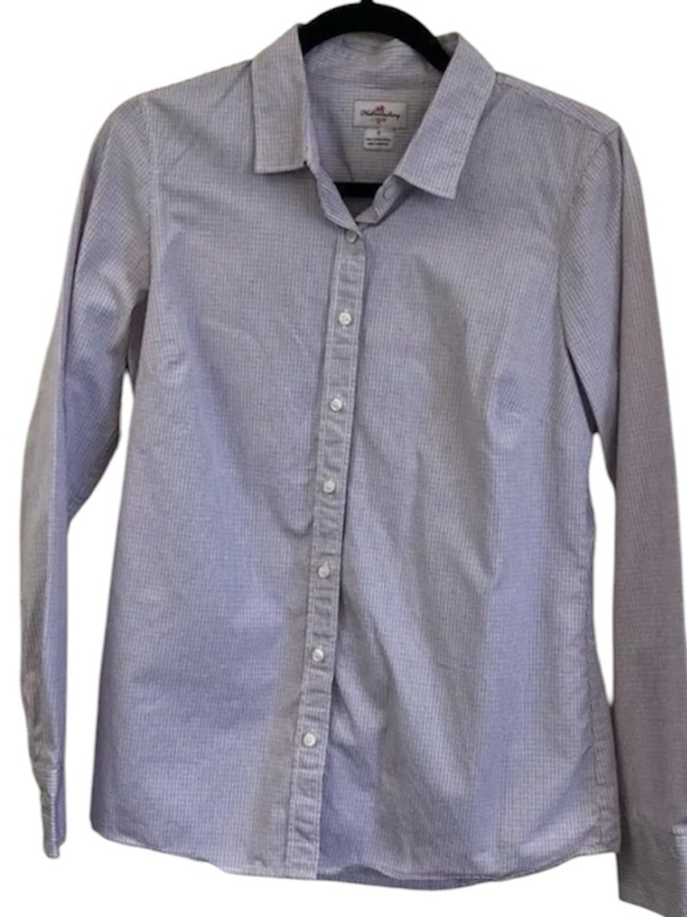 Women’s J.Crew Haberdashery white pink/purple striped Collared Shirt‎ Size Small